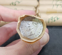 Load image into Gallery viewer, 1952 Canadian Nickel Roll (Canada 5 cent) (40 coins per roll) x 10 Rolls Lot A