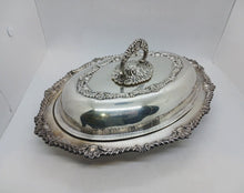 Load image into Gallery viewer, Antique Silver Plated Rideau Plate Entree Dish & Cover
