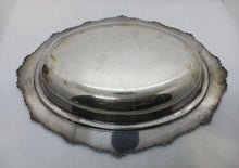 Load image into Gallery viewer, Antique Silver Plated Rideau Plate Entree Dish & Cover