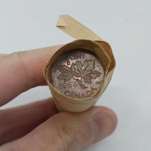 Load image into Gallery viewer, 1955 Canadian Pennies (50 coins per roll) 3 rolls