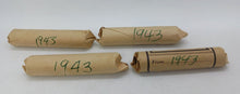 Load image into Gallery viewer, 1943 Canadian Pennies (50 coins per roll) 4 Rolls