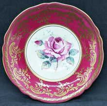 Load image into Gallery viewer, Double Warrant PARAGON Red, Gold & Large Cabbage Rose Teacup & Saucer J6905/2