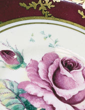 Load image into Gallery viewer, Double Warrant PARAGON Red, Gold & Large Cabbage Rose Teacup & Saucer J6905/2