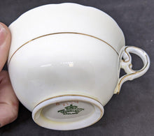 Load image into Gallery viewer, AYNSLEY Fine Bone China Teacup & Saucer - Teal, Gold & Floral Bouquet