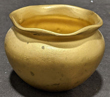 Load image into Gallery viewer, Gold Tone Planter Bowl - Ruffled Rim - 5.5" Diameter