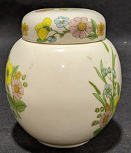 Load image into Gallery viewer, Vintage Sadler Ginger Jar - With Lid - Floral Bouquet - Staffordshire England