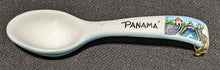 Load image into Gallery viewer, Porcelain "Panama" Souvenir Spoon - Painted Canal Design on Handle