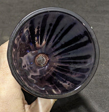 Load image into Gallery viewer, Pink & Purple Iridescent Glass Pedestal Vase - 7.5" High