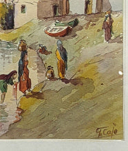 Load image into Gallery viewer, Framed & Signed Watercolour - Sunset Seaside, Beach Side Scene