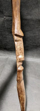 Load image into Gallery viewer, Wooden Cane / Walking Stick - Carved Face In Middle - 35" - No Tip