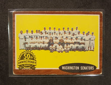 Load image into Gallery viewer, 2011 Topps Heritage 50th Anniversary 1962 Buybacks Washington Senators-1961 #206