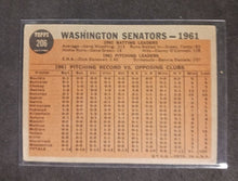 Load image into Gallery viewer, 2011 Topps Heritage 50th Anniversary 1962 Buybacks Washington Senators-1961 #206