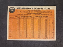 Load image into Gallery viewer, 2011 Topps Heritage 50th Anniversary 1962 Buybacks Washington Senators #206 B