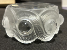 Load image into Gallery viewer, Lalique Signed Satin Crystal GaoBowl/ Candy Trinket with Tag