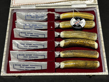 Load image into Gallery viewer, Ashberry Knife Set of 6 with Mint Shape and Fitted Box, EX+