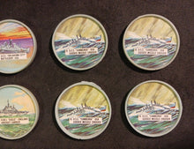 Load image into Gallery viewer, 1960's Schuler's Potato Chips Battle Ship Coins Lot x 6 #3, #10x4, and #15