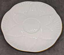 Load image into Gallery viewer, SHELLEY - Dainty Design - White With Gold Border - Regency Saucer