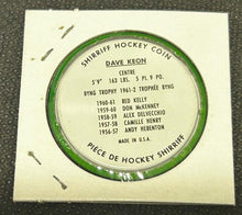 Load image into Gallery viewer, 1962-63 Shirriff Hockey Coin Mint Dave Keon #55, Toronto Maple Leafs