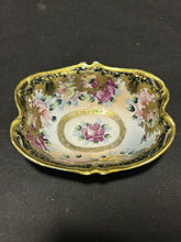 Load image into Gallery viewer, Nippon Japan Gold Moriagi Footed Rose Bowl Green Mark