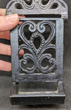 Load image into Gallery viewer, Antique Cast Iron Wall Mounted Match Box / Striker
