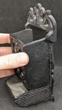 Load image into Gallery viewer, Antique Cast Iron Wall Mounted Match Box / Striker