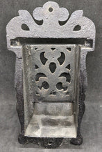 Load image into Gallery viewer, Antique Cast Iron Wall Mounted Match Box / Striker