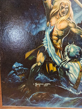 Load image into Gallery viewer, 1970's Sword Sorcery Book Oil Painting, Cover by Neal Addams & Greg Theakston