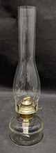 Load image into Gallery viewer, Vintage Clear Glass Base Oil Lamp With Burner & Chimney