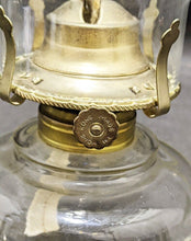 Load image into Gallery viewer, Vintage Clear Glass Base Oil Lamp With Burner & Chimney