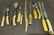 Load image into Gallery viewer, Lot of 12 Assorted Carving Knifes and Forks