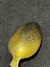 Load image into Gallery viewer, 1930' Russian 875 Silver Niello Spoon Set, Gold Wash, EX+