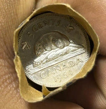 Load image into Gallery viewer, 1964 Canada 5cent (Nickels) Coin Roll (31 pieces)