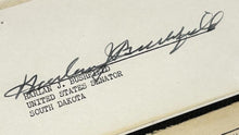Load image into Gallery viewer, April 16th 1947 Autograph of Harlan J. Bushfield Senator of South Dakota, EX