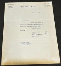 Load image into Gallery viewer, Sept 22 1947, Autograph of Edward Martin Senator of Pensylvania, EX
