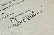 Load image into Gallery viewer, June 25th 1947, Autograph of George W. Malone Senator of Nevada, EX