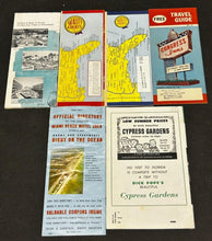 Load image into Gallery viewer, 1962 lot of 6 Maps, Travel, Motel Guides, EX