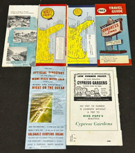 Load image into Gallery viewer, 1962 lot of 6 Maps, Travel, Motel Guides, EX