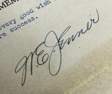 Load image into Gallery viewer, Cutout SIGNED by William Ezra Jenner Senator of Indiana, EX