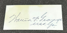 Load image into Gallery viewer, Signed Autograph Card of Walter F. George Senator of Georgia, EX
