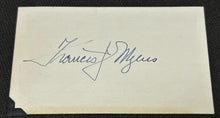 Load image into Gallery viewer, Signed Autograph Card of Francis J. Meyer Senator of Democratic Party, EX