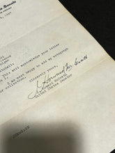 Load image into Gallery viewer, August 4th 1947 Autograph of J. Howard McGrath Senator of Rhode Island, EX