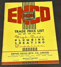 Load image into Gallery viewer, 1950 Emco Trade Price List no.28B, February 14th High Grade Plumbing and Heating