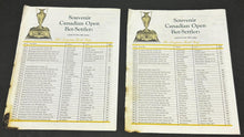 Load image into Gallery viewer, 1968 Canadian Open for the Seagram Gold Cup at St. George Pairing Sheet X2, EX
