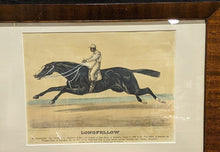 Load image into Gallery viewer, Framed Coloured Lithograph - "Longfellow" - 1870's Race Horse - King of the Turf