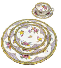 Load image into Gallery viewer, 2 x AYNSLEY Bone China 5 Pc. Place Settings - York Pattern