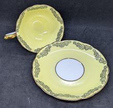 Load image into Gallery viewer, Royal Bayreuth Bavaria Bone China Bright Yellow & Black Roses Cup & Saucer