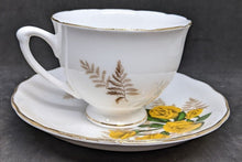 Load image into Gallery viewer, Vintage Royal Vale Bone China Tea Cup & Saucer - Yellow Roses