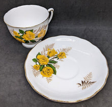 Load image into Gallery viewer, Vintage Royal Vale Bone China Tea Cup & Saucer - Yellow Roses