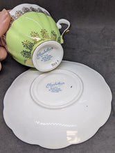 Load image into Gallery viewer, Elizabethan Fine Bone China Tea Cup & Saucer by Taylor & Kent - Green & Gold