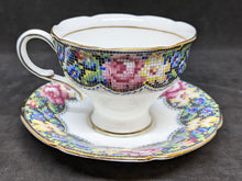 Load image into Gallery viewer, Vintage Double Mark Paragon Fine Bone China Petit Point Demitasse Cup & Saucer